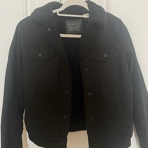 Levi’s Black Fur Jean Jacket